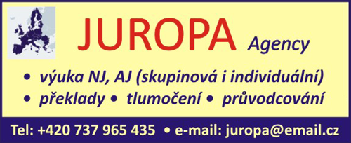 JUROPA agency - vuka NJ, AJ, peklady, tlumoen, prvodcovn
